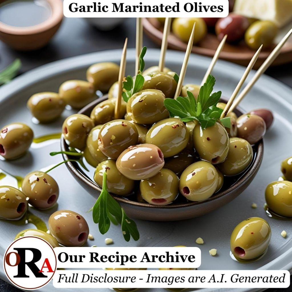 Garlic Marinated Olives
